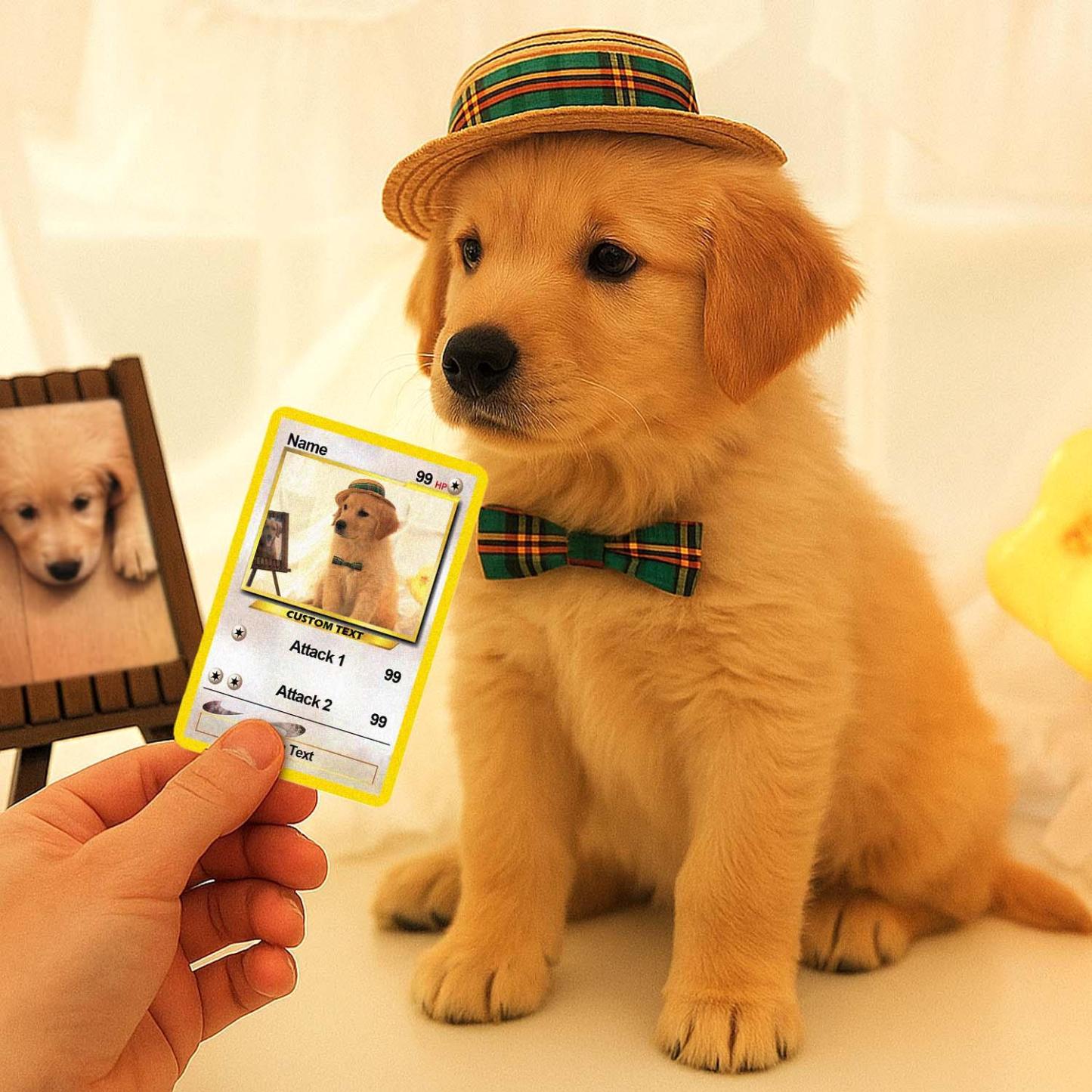 Custom Photo Poke Card Photo Art Card Personalized Text Poke Present for Pet Lovers