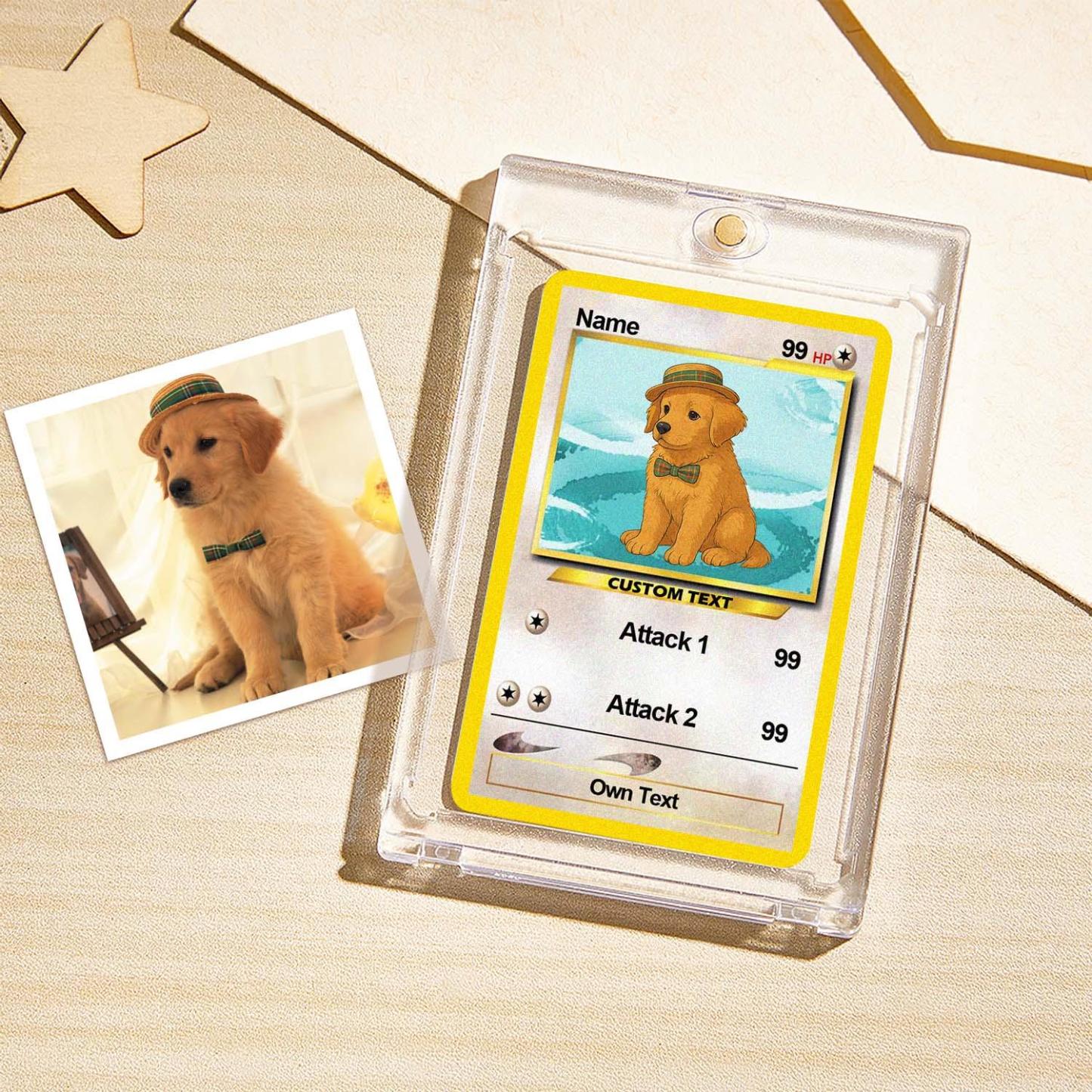Custom Photo Poke Card Photo Art Card Personalized Text Poke Present for Pet Lovers