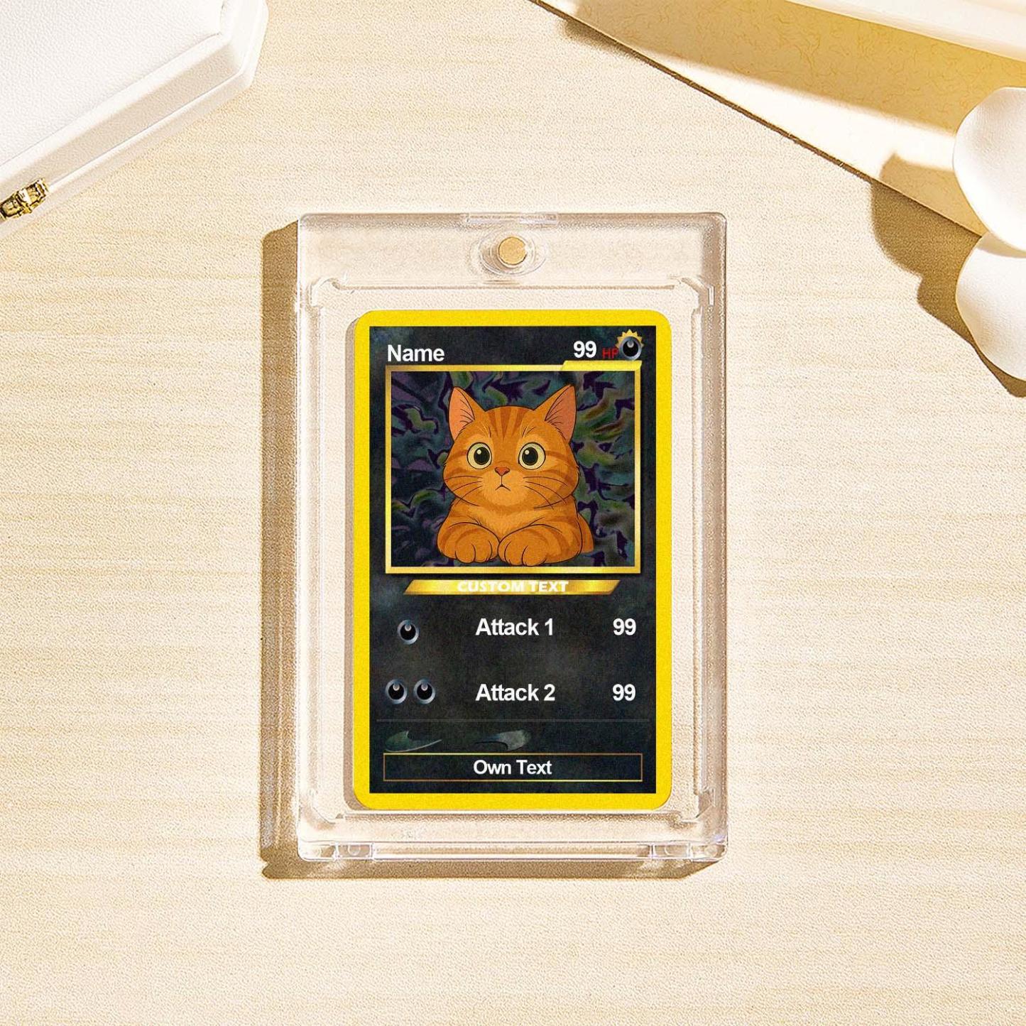 Custom Photo Poke Card Photo Art Card Personalized Text Poke Present for Pet Lovers