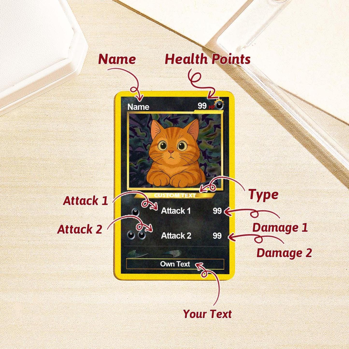 Custom Photo Poke Card Photo Art Card Personalized Text Poke Present for Pet Lovers