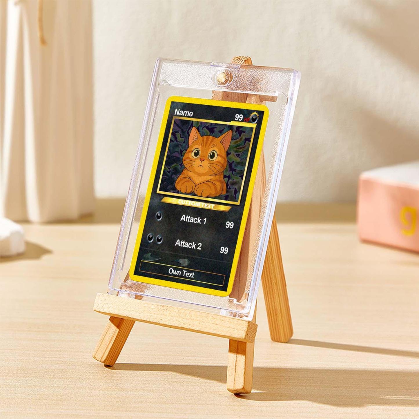 Custom Photo Poke Card Photo Art Card Personalized Text Poke Present for Pet Lovers