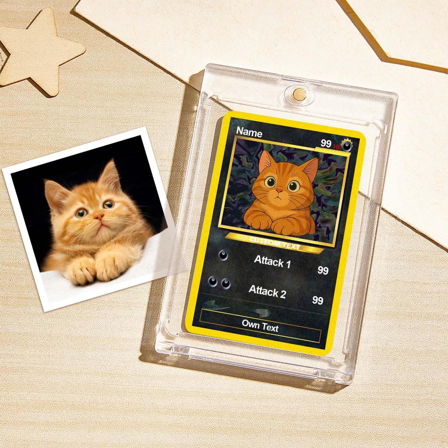Custom Photo Poke Card Photo Art Card Personalized Text Poke Present for Pet Lovers