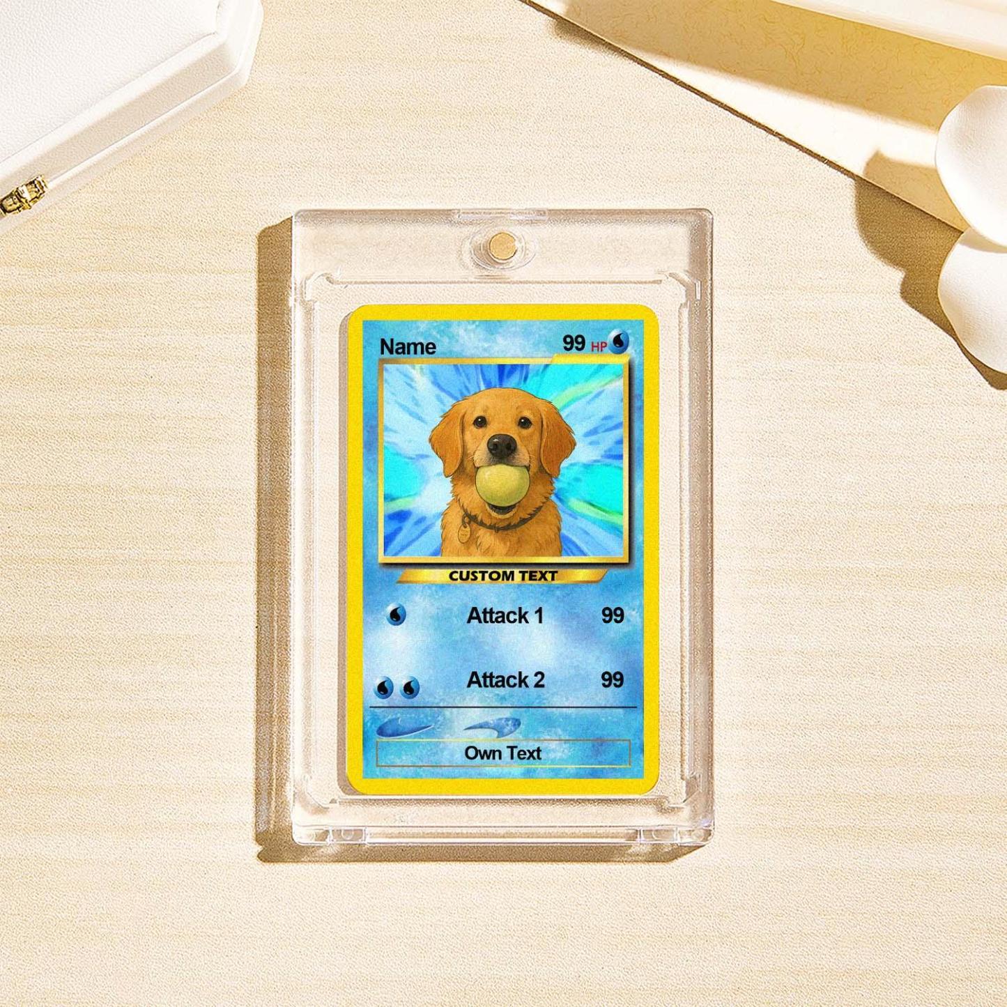 Custom Photo Poke Card Photo Art Card Personalized Text Poke Present for Pet Lovers