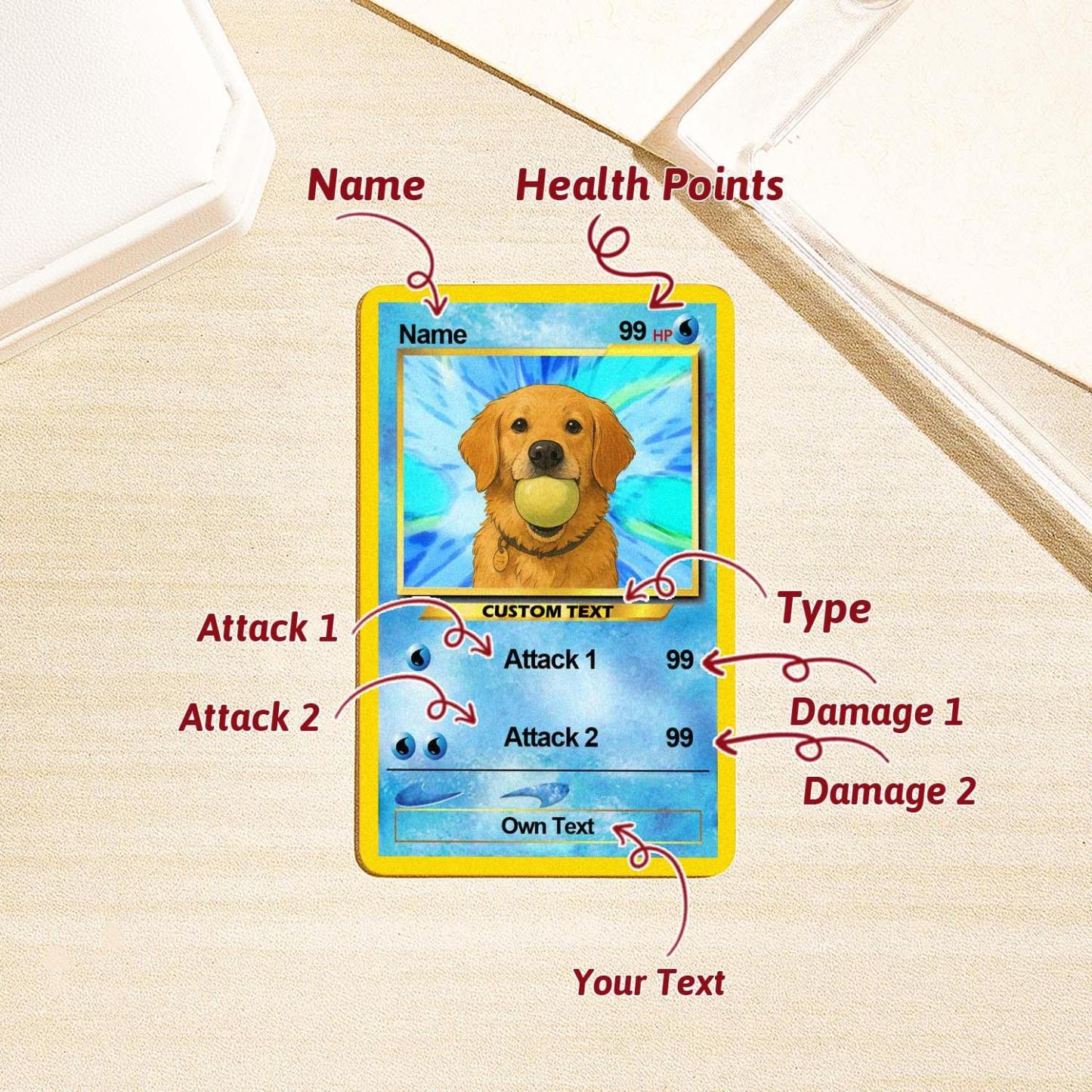 Custom Photo Poke Card Photo Art Card Personalized Text Poke Present for Pet Lovers