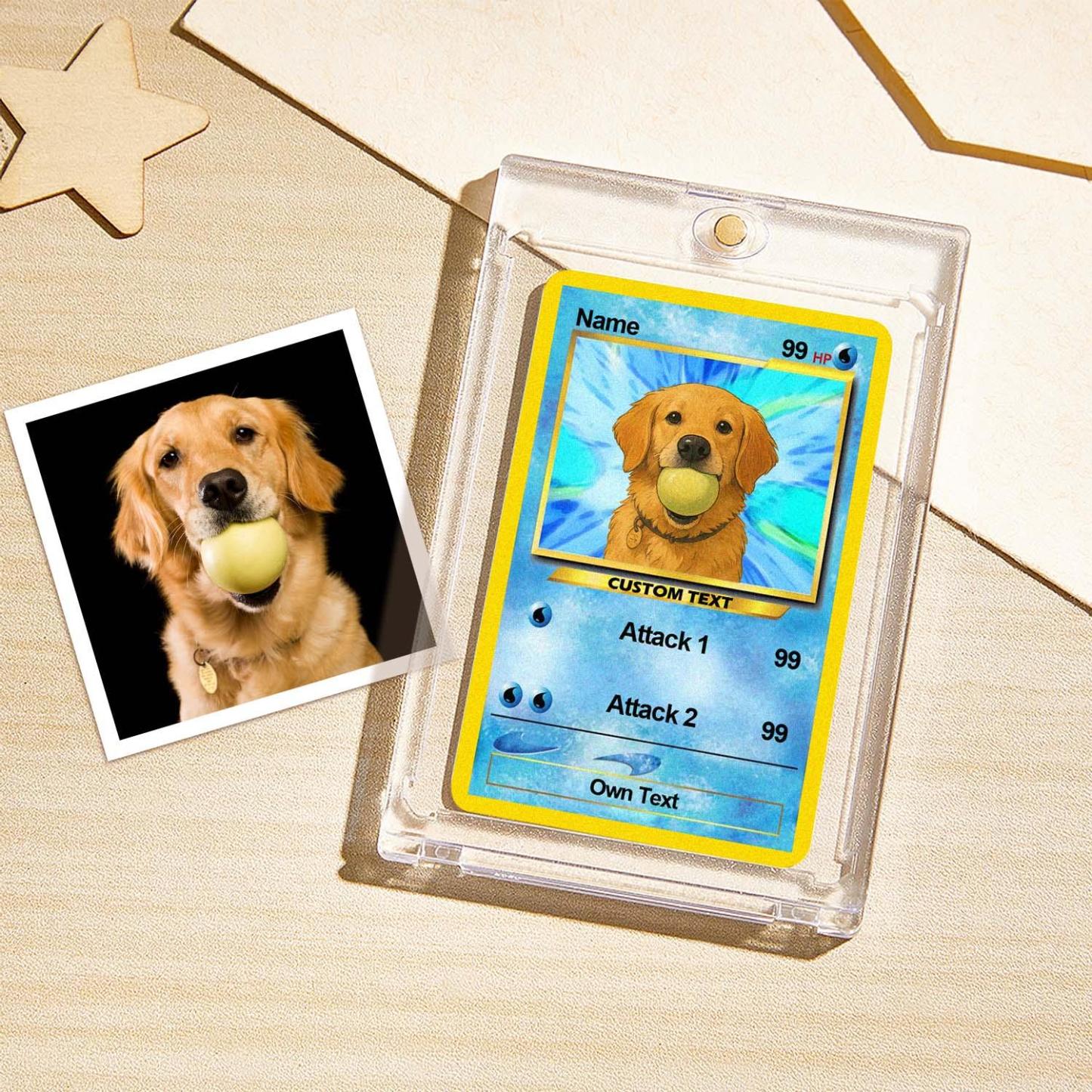 Custom Photo Poke Card Photo Art Card Personalized Text Poke Present for Pet Lovers
