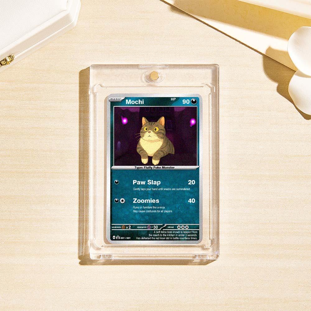 Custom POKE Card Portrait from Photo - Personalized Anime Poster - Fathers Day Gift- Funny Cartoon Card - aiprintlab