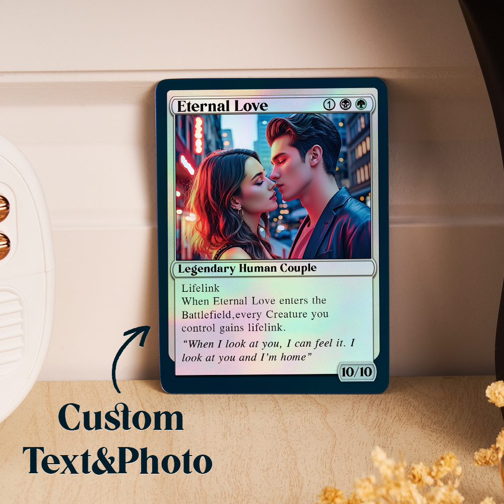 Custom Foil Collectible Card Personalized Fantasy Game Card Unique Gift for TCG Players - aiprintlab