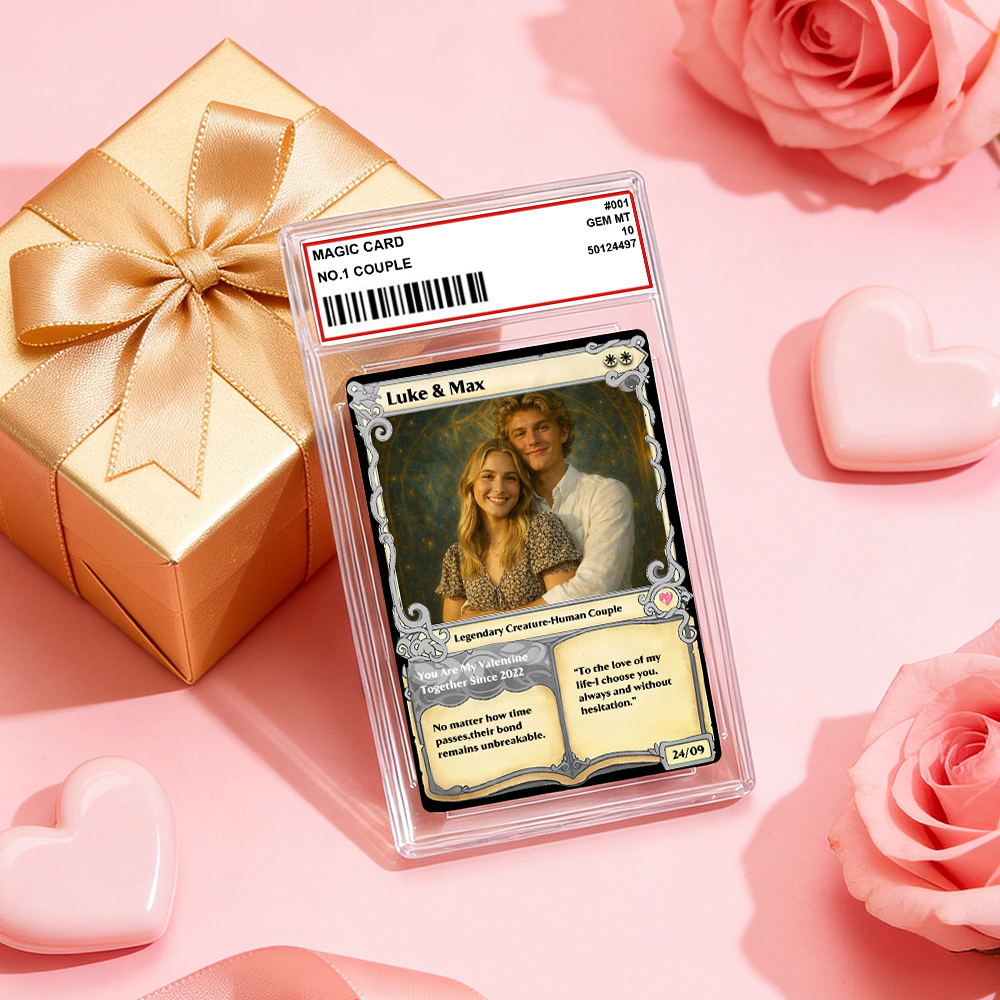 Custom MTG Anime Card Personalized Magic Card Fantasy Game Anime Card Valentine's Day Gift for Couple - MyCameraRollKeychain