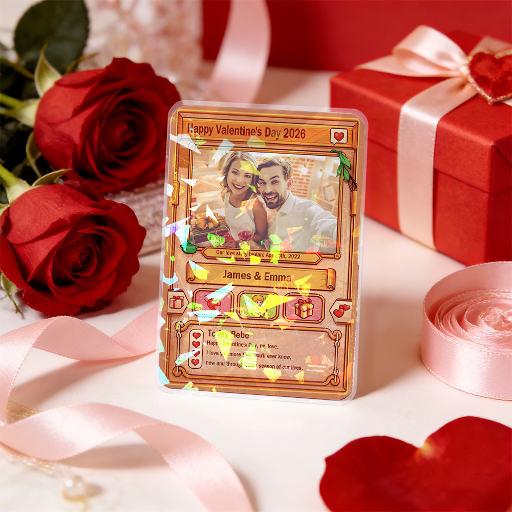 Personalized Valentine’s Day Power Couple Card, Custom Anniversary Card Couple Photo Anime Style, Best Valentine's Day Gift for Lover - aiprintlab