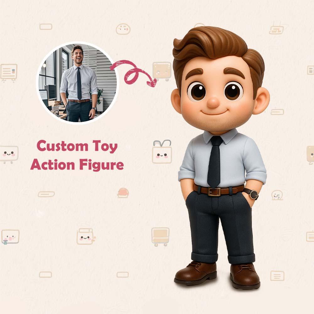 Custom Toy Figure Personalized 3D Action Figure Turn Your Photo into a Unique Gift for Boss - aiprintlab