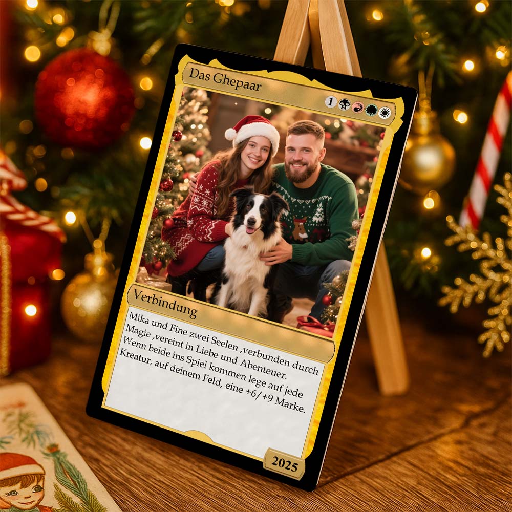 Christmas Custom Couple Card 2025 – Personalized Magic Love Card Keepsake - aiprintlab