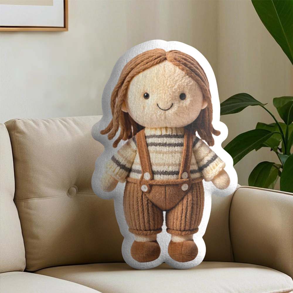 Personalized Photo Plush Doll Pillow Mini Me Plush Pillows Gifts for Thanksgiving