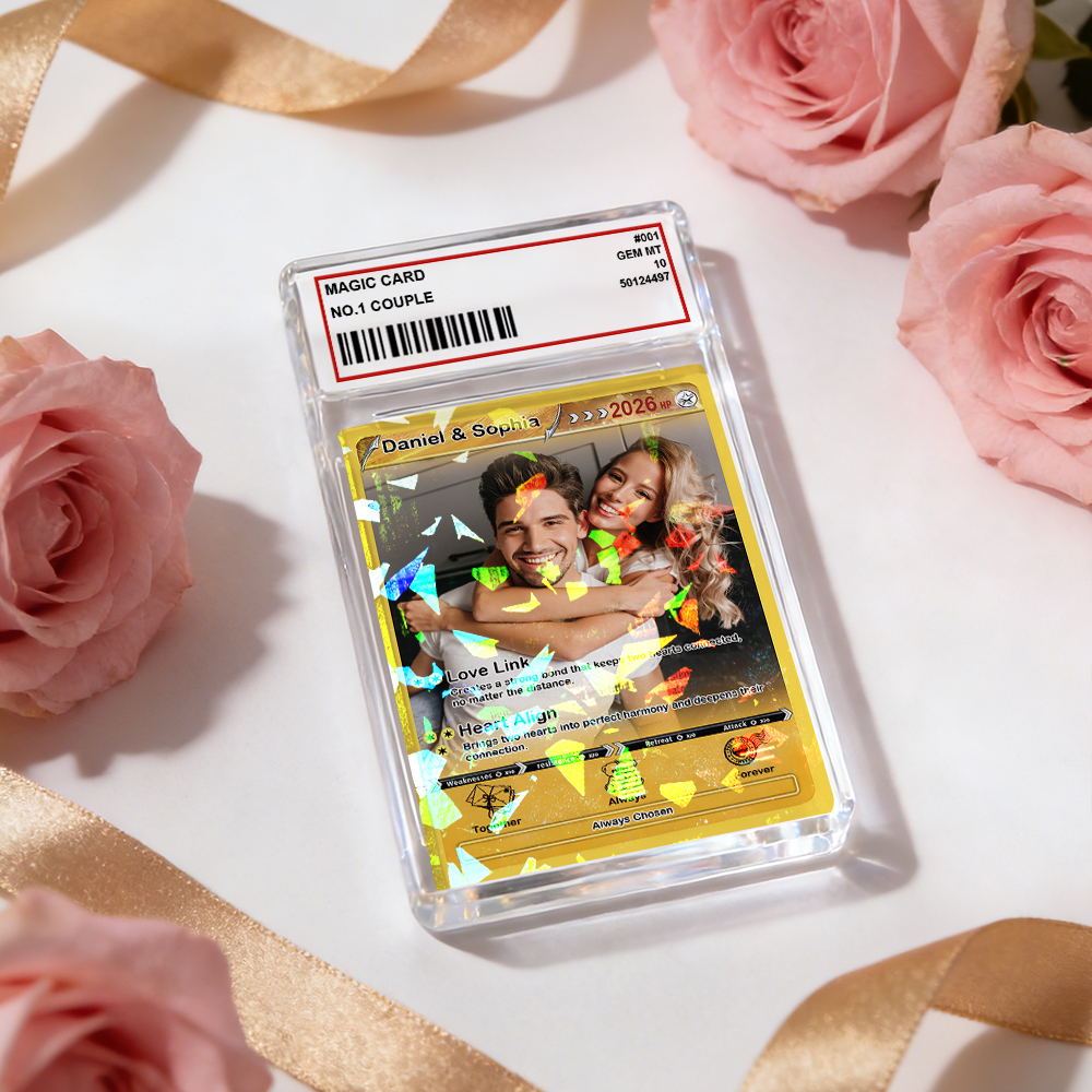 Personalized Valentine’s Day Power Couple Card, Custom Anniversary Card Couple Photo Anime Style, Best Valentine's Day Gift for Lover - aiprintlab