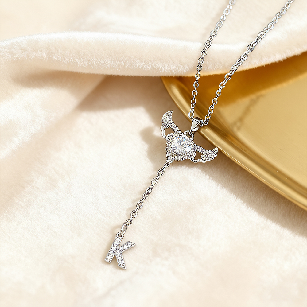 Animated Cupid Angel Wings Initial Necklace Custom Initial Drop Necklace with Moving Wings Charm Fun Kinetic Initial Drop Pendant Christmas Gifts for Her - aiprintlab