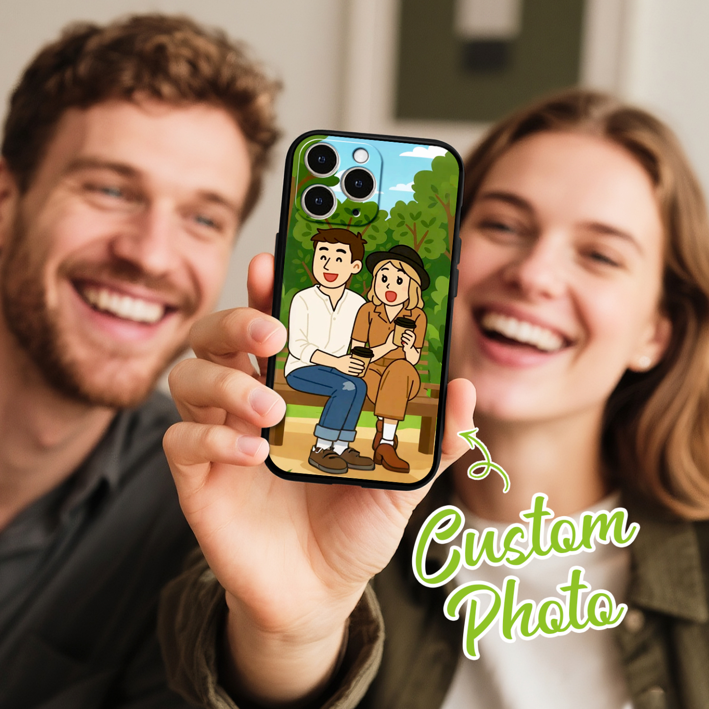 Custom Photo Phone Case Anime Portrait Personalized Phone Case A Variety of Cartoon Style