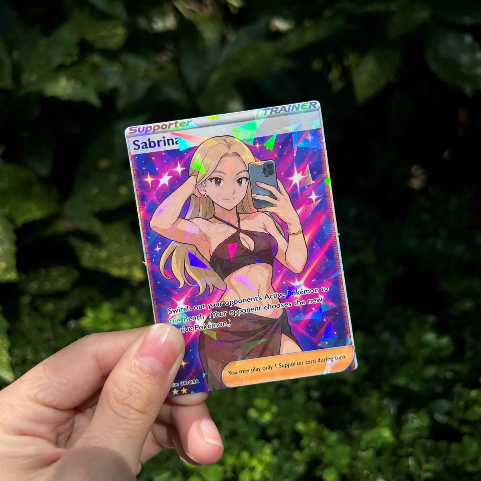 Custom Anime Trading Card | Personalized Holographic Collectible Card with Your Photo & Name | Unique Gift for Fans & Couples - aiprintlab