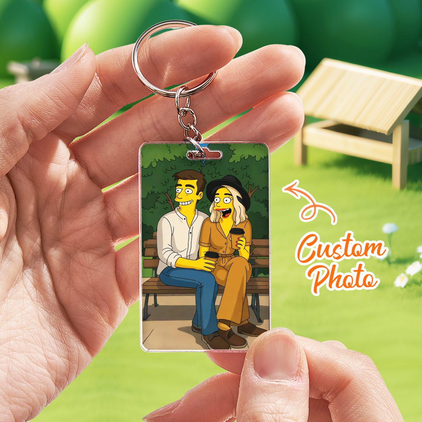Custom Photo Keychain Personalized Various Cartoon Style Keychains