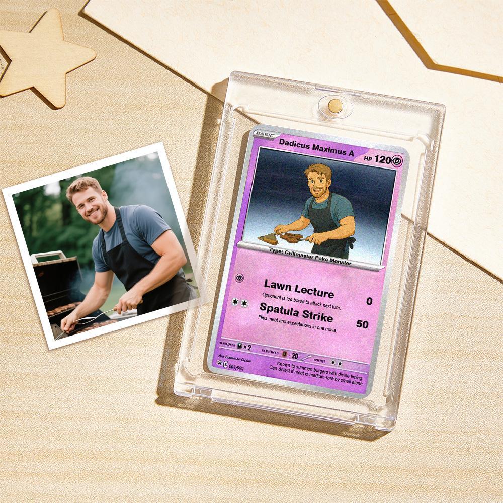 Custom POKE Pet Card from Photo - Personalized Cartoon Gift for Cat Lovers - Funny Poke Style Poster - aiprintlab