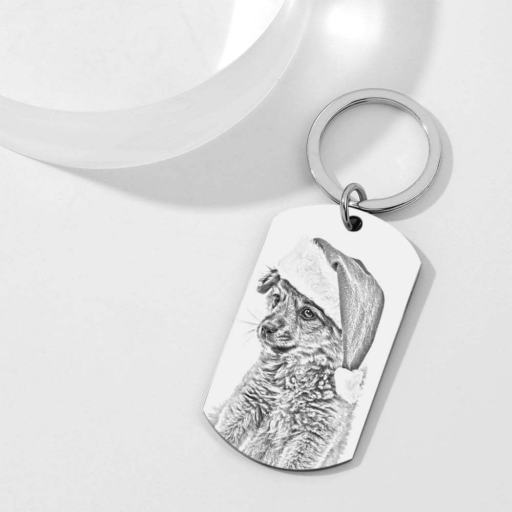 Personalized photo gift – keychain with a photo of a couple or pet - aiprintlab