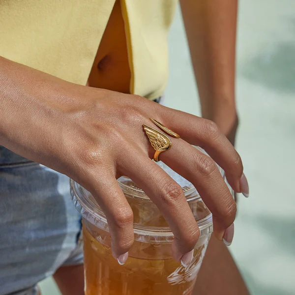 Guardian Wings Ring Adjustable Angel Wings Protection Jewelry Elegant Angel Wing Ring Gift for Empowerment and Love - aiprintlab