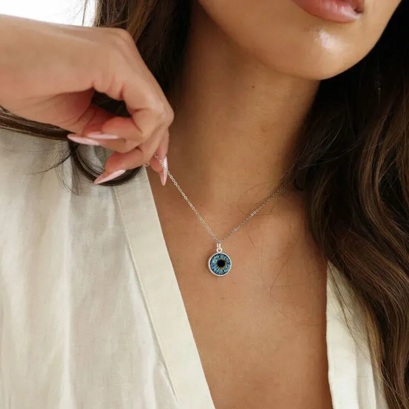 Custom Soulmate's Eye Necklace Custom Necklace Add Eye Photo as a Unique Gift for Loved Ones - aiprintlab