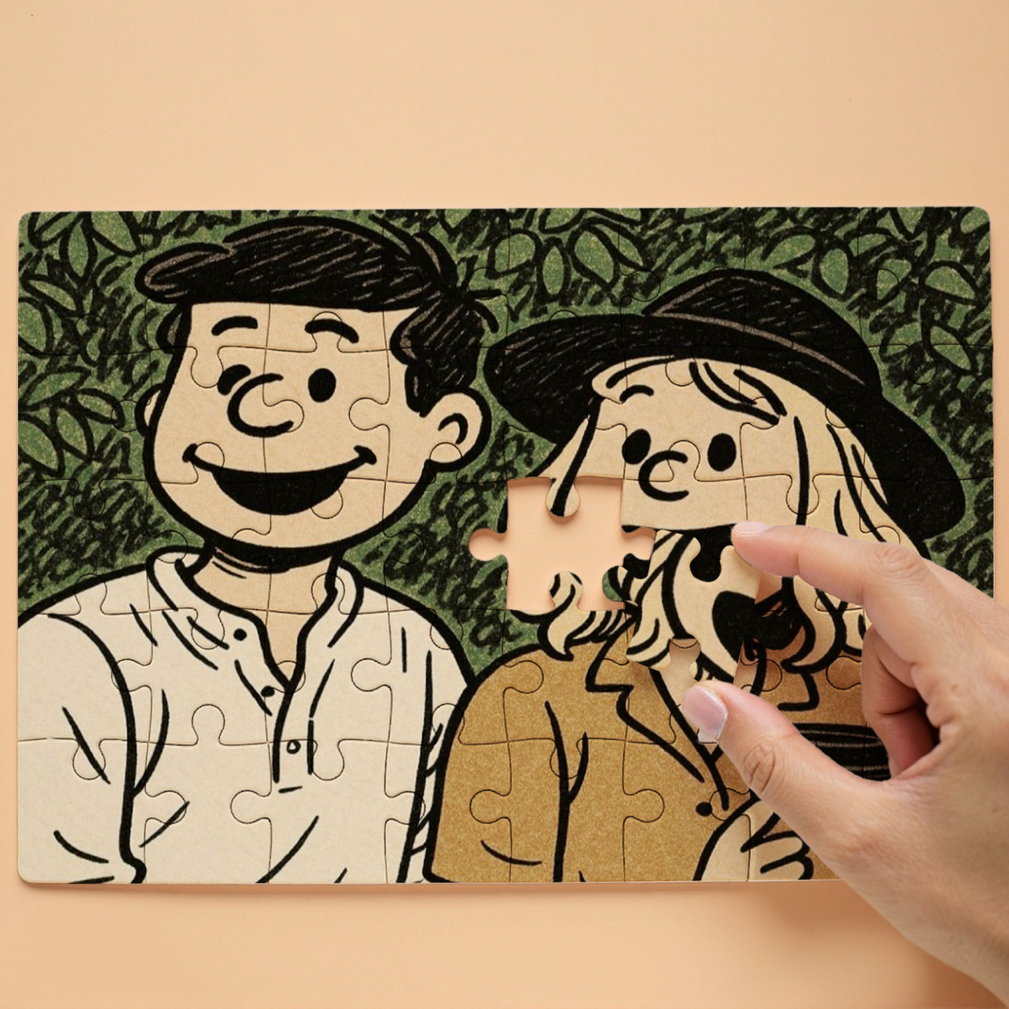 Custom Photo Puzzles Personalized Comic Cartoon Style Image Puzzles