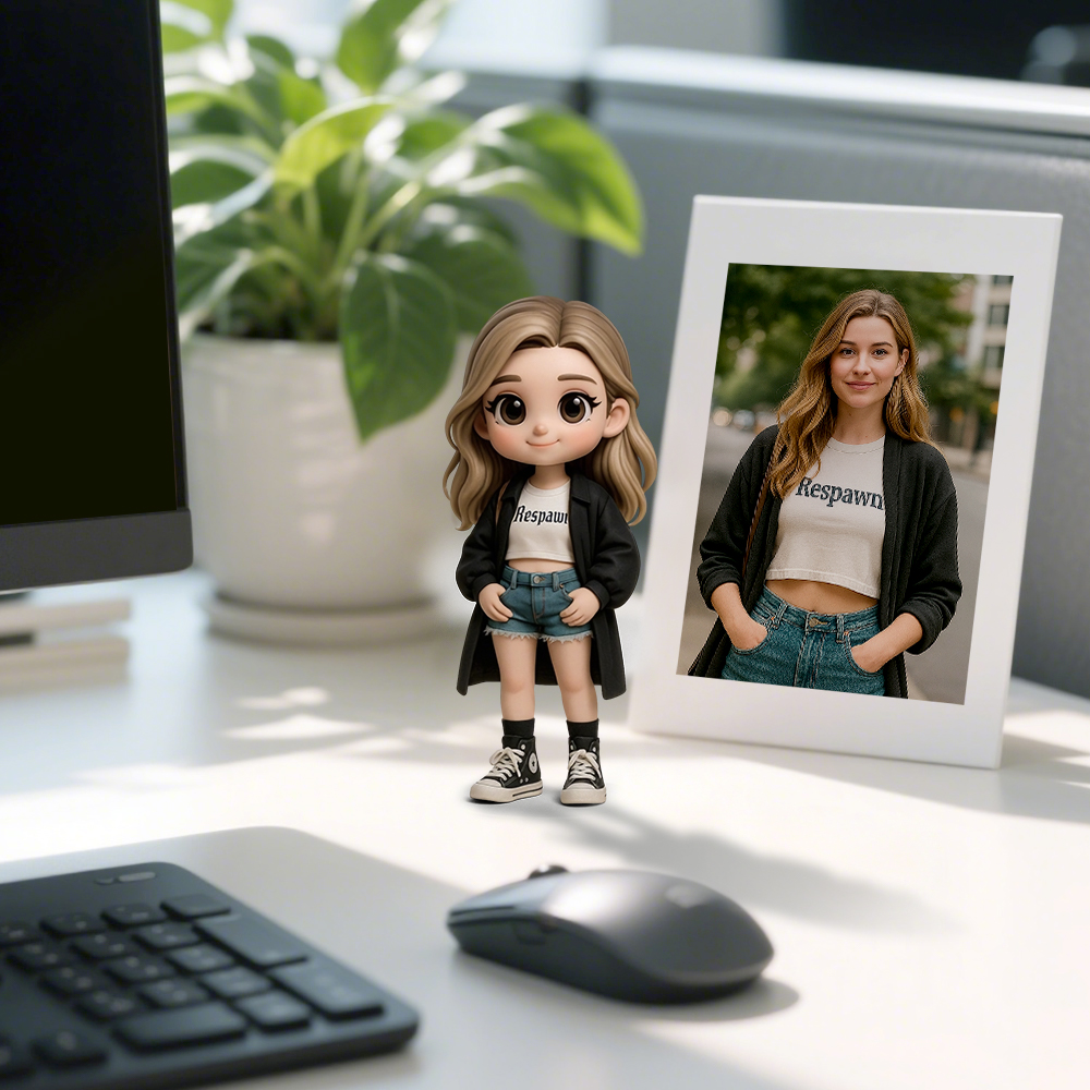 Custom 3D Mini Figure from Your Photo Personalized Desk Toy for Office Decor - aiprintlab