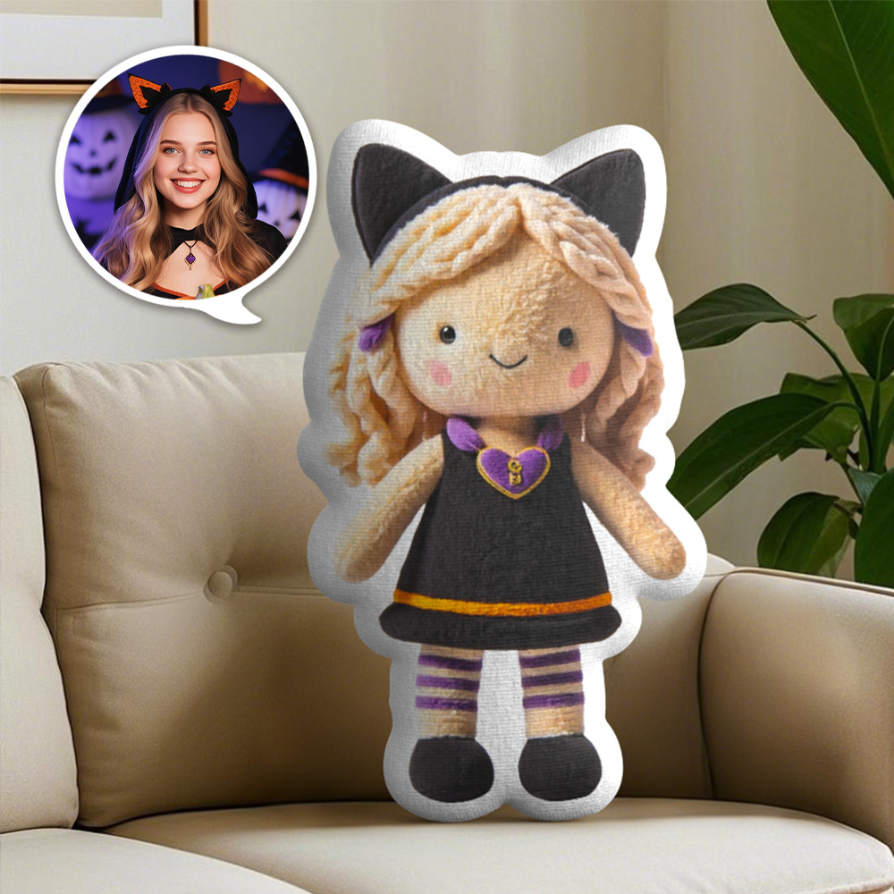 Personalized Photo Plush Doll Pillow Mini Me Plush Pillows Gifts for Halloween