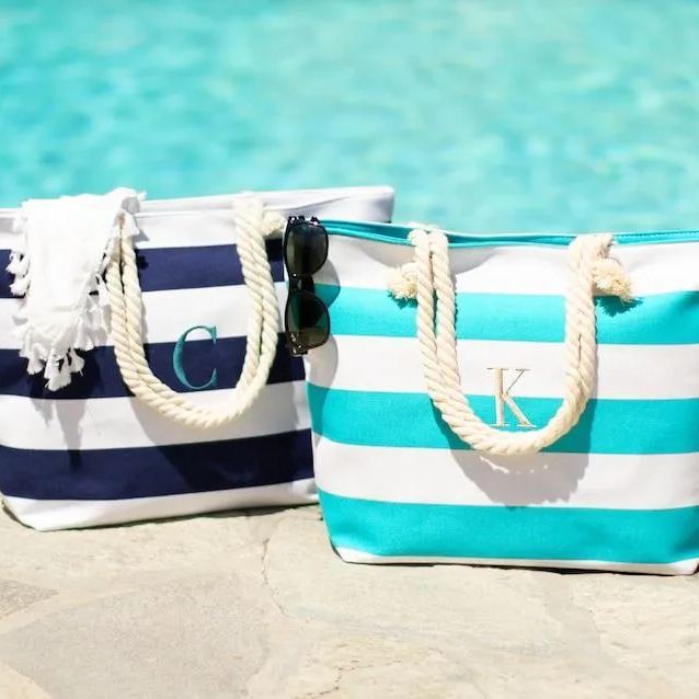 Personalized Embroidered Beach Bag, Bridesmaid Gift Custom Name Tote Bag, Bridal Party Gift Bag, Monogrammed Beach Tote, Bride's Babe Gift Ideas