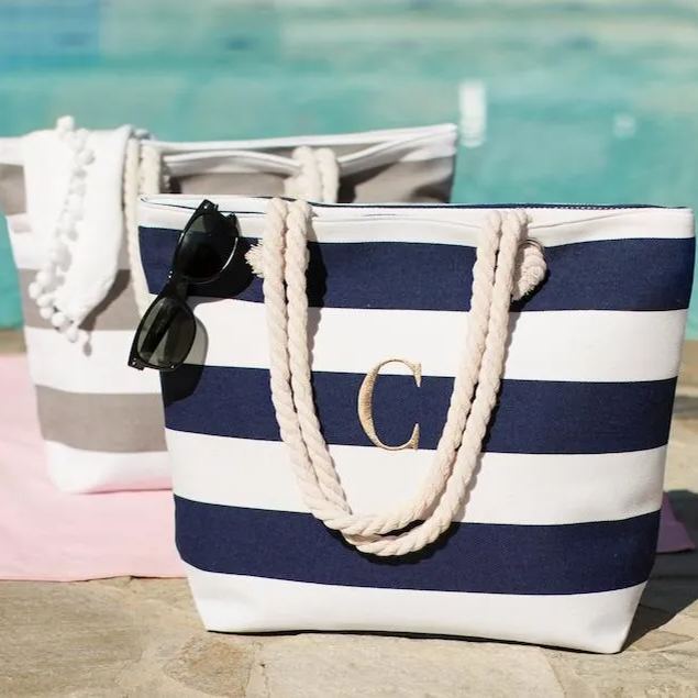 Personalized Embroidered Beach Bag, Bridesmaid Gift Custom Name Tote Bag, Bridal Party Gift Bag, Monogrammed Beach Tote, Bride's Babe Gift Ideas