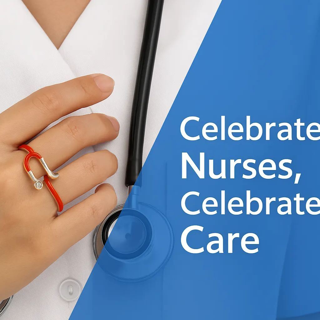 Custom Enamel Stethoscope Ring with Birthstone Personalized Multicolor Nurse Appreciation Gift for Medical Staff & Doctors & Students - aiprintlab