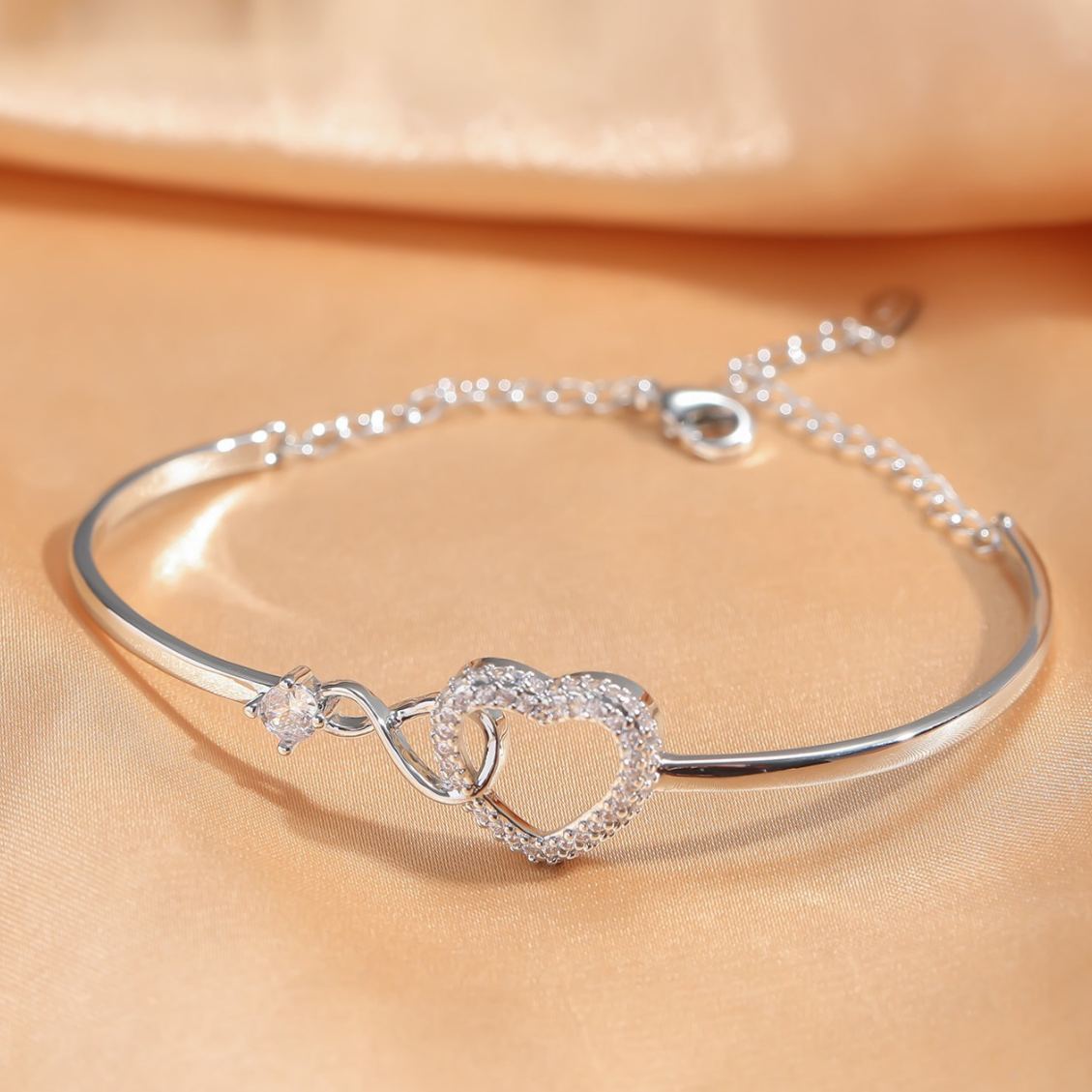 Eternal Heart Shining Love Bracelet Mother & Daughter  Perfect Gifts - aiprintlab
