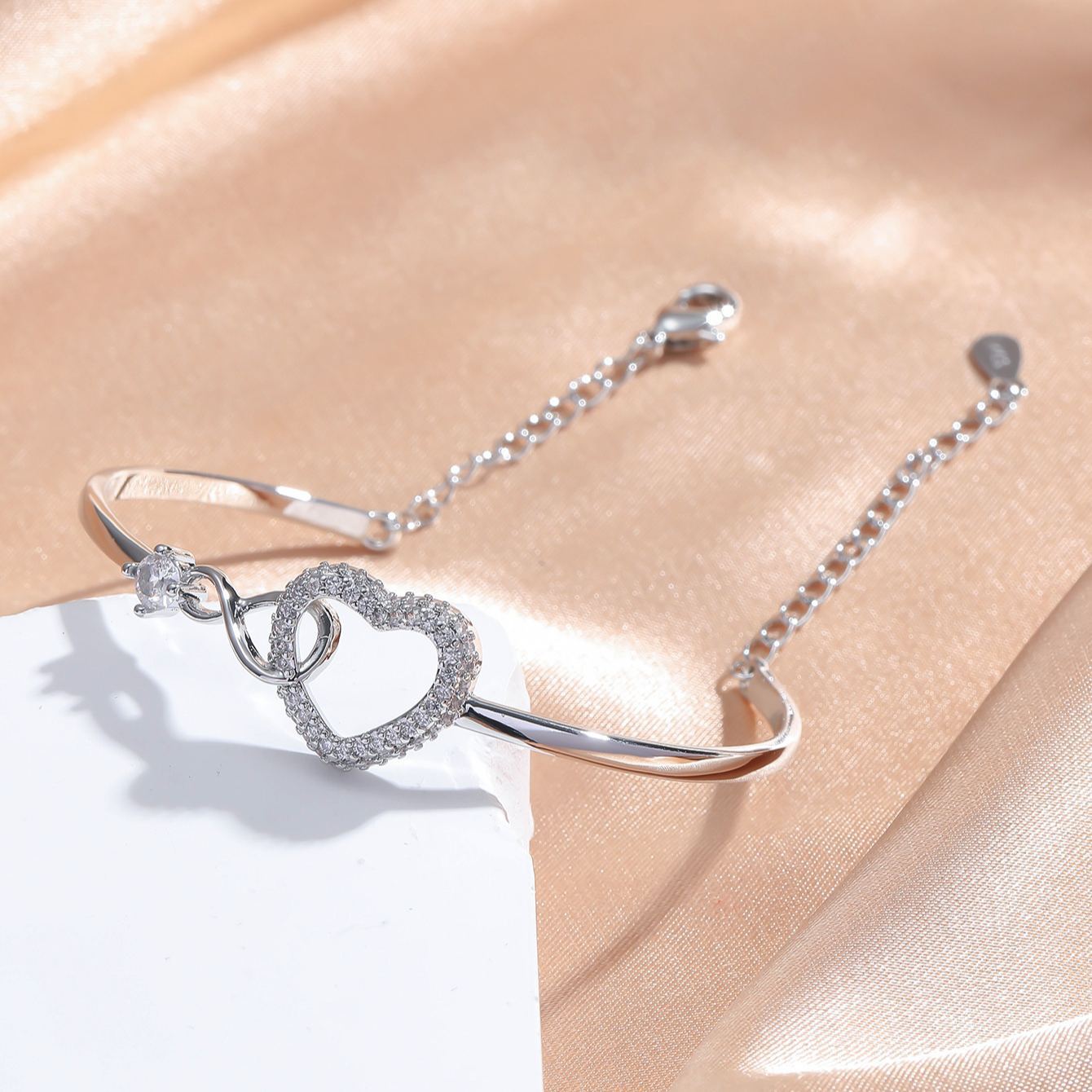 Eternal Heart Shining Love Bracelet Mother & Daughter  Perfect Gifts - aiprintlab