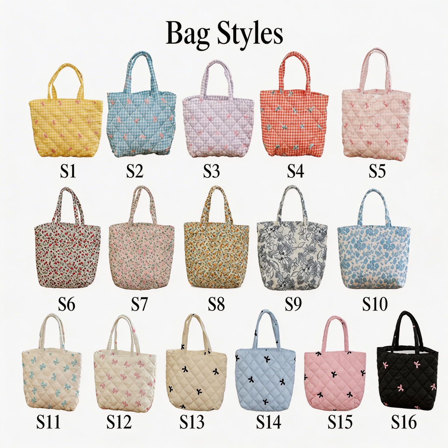 Personalized Name Block Print Tote Bag Custom Name Floral Carryall Handbag Summer Holiday Gift for Her