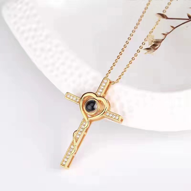 Customized Photo Necklace for Faith & Love  Projection Necklace –Shine Your Memory in the Light - aiprintlab