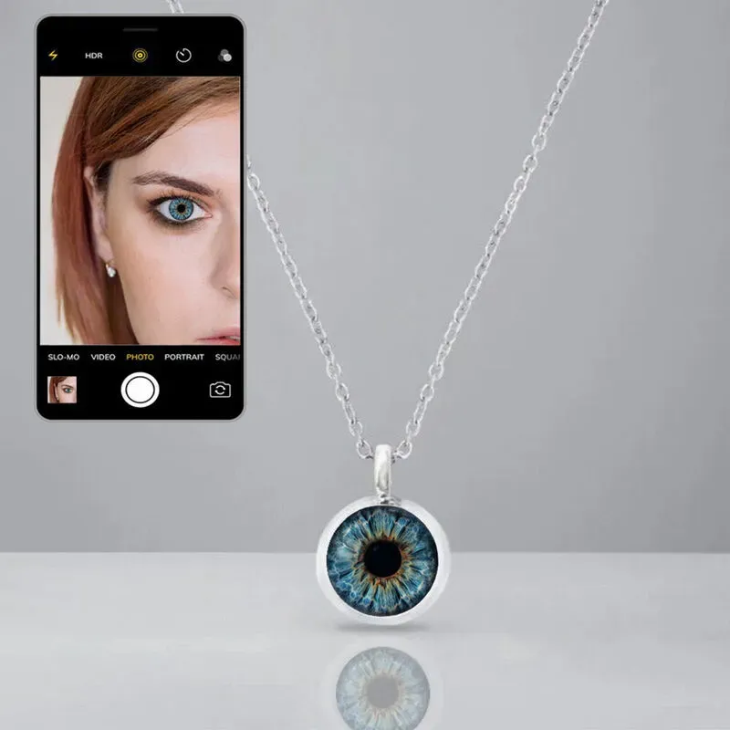 Custom Soulmate's Eye Necklace Custom Necklace Add Eye Photo as a Unique Gift for Loved Ones - aiprintlab