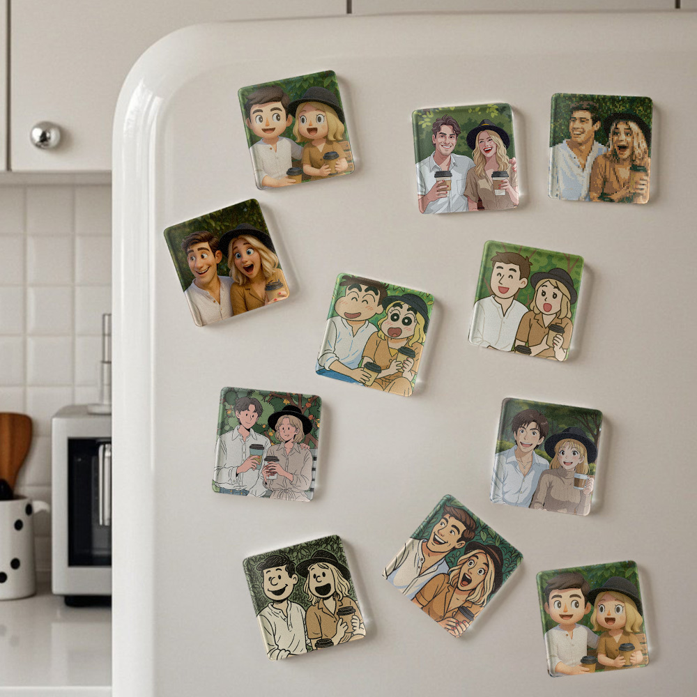 Customized Photo fridge magnets Personalized cartoon style fridge magnets