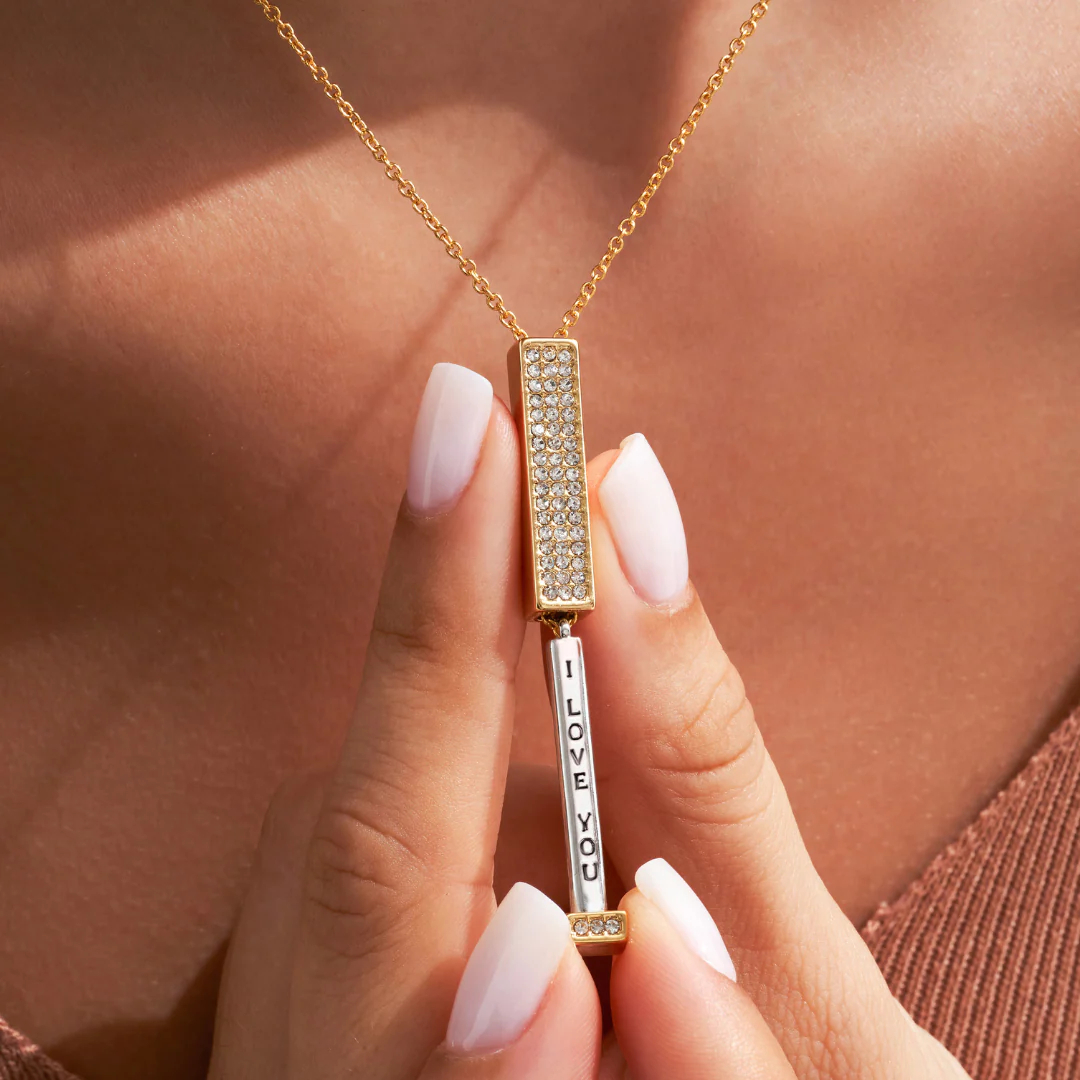Custom Engraved Bar Necklace with Zircon Personalized Vertical Bar Necklace Hide Message Necklace Surprise Gift for Her - aiprintlab