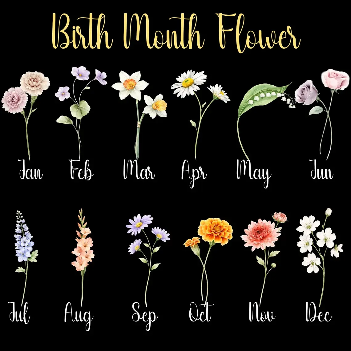 Grandma's Garden Night Light Custom Birth Month Flower With Kids Names Birthday Gift for Mom - aiprintlab