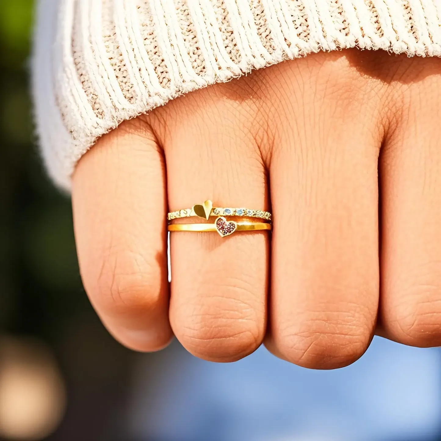 Mother's Ring Mama Daughter Joined At The Heart Sentimental Jewelry Gift for Mom Mother`s Day Gifts - aiprintlab