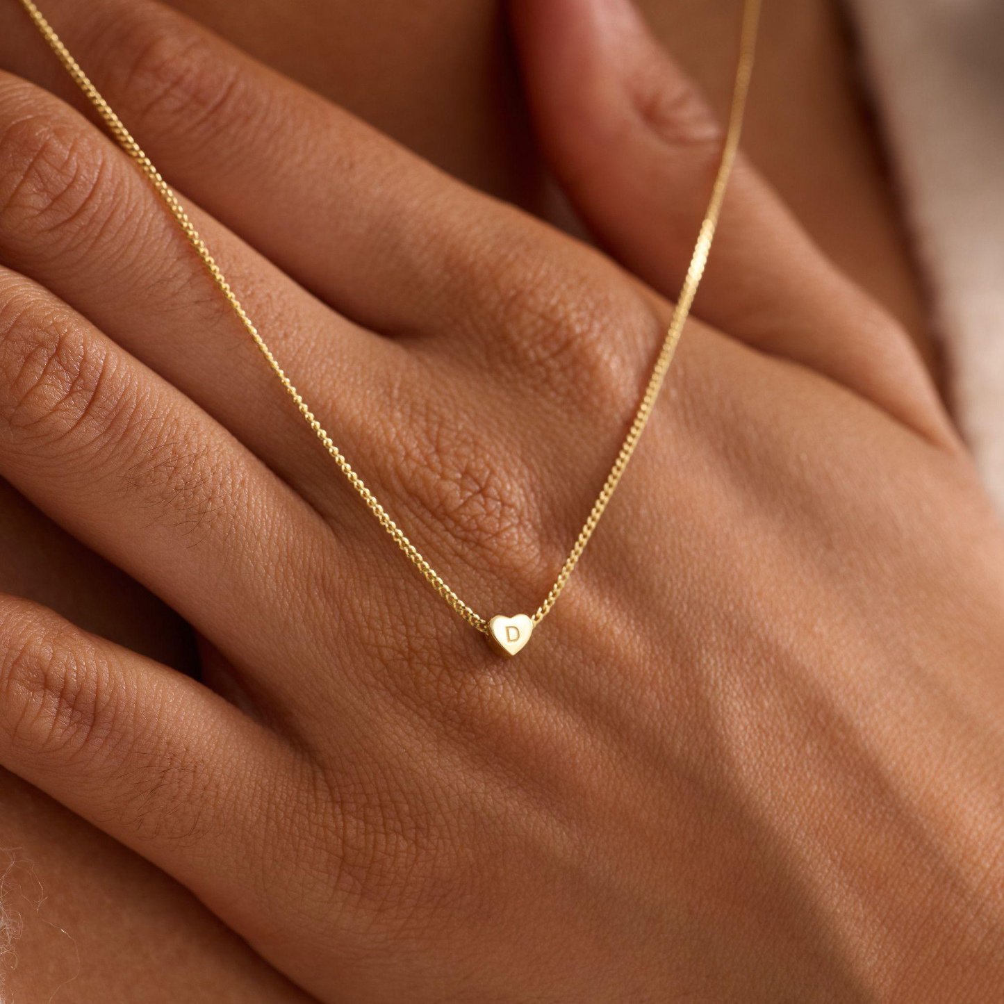 Personalized Initial Heart Necklace Custom Couple's Initial Heart Necklace Family or Lovers Initial Necklace Gifts for Her - aiprintlab