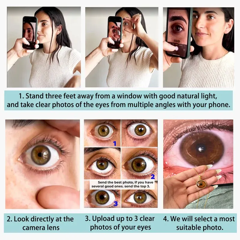 Custom Soulmate's Eye Necklace Custom Necklace Add Eye Photo as a Unique Gift for Loved Ones - aiprintlab