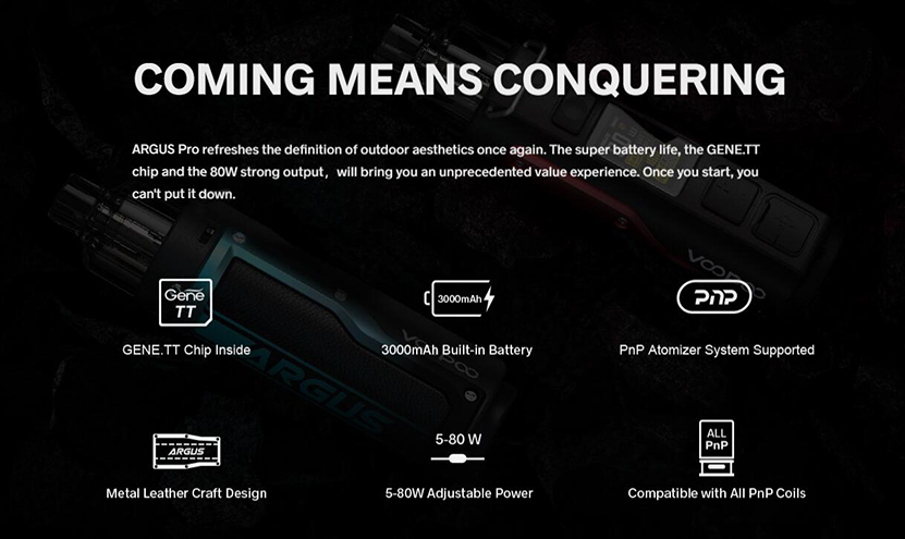 VOOPOO Argus Pro Pod System Kit Features