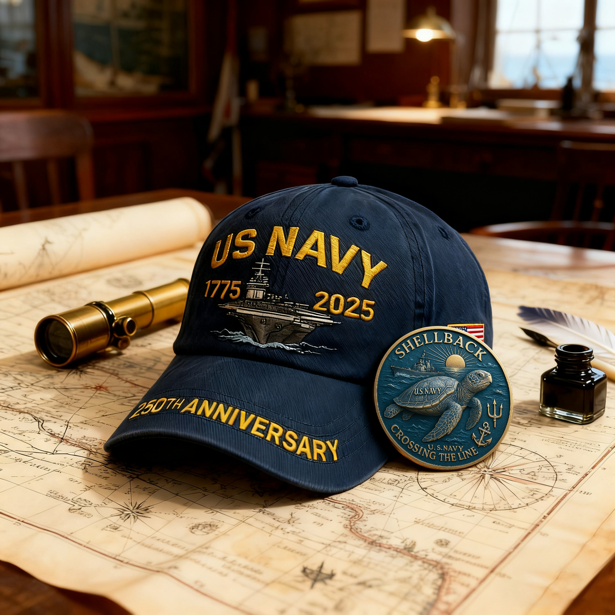 🎉Last Day Only $19.99 🇺🇸 250th Anniversary U.S. Navy Cap ⚓Free Symbolizes Honor Gift
