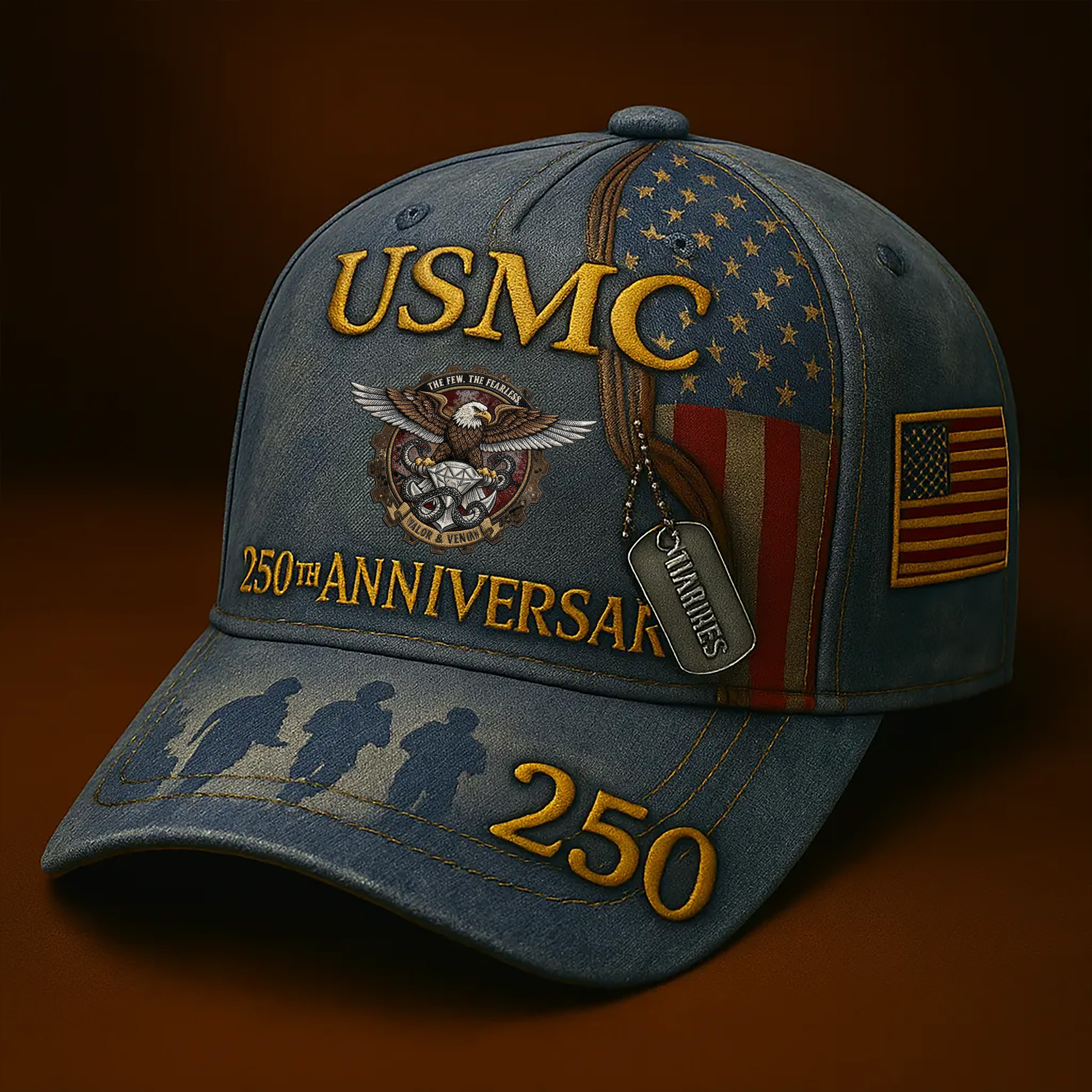 U.S. Marine Corps 250th Anniversary Cap – 1775–2025 Tribute Hat