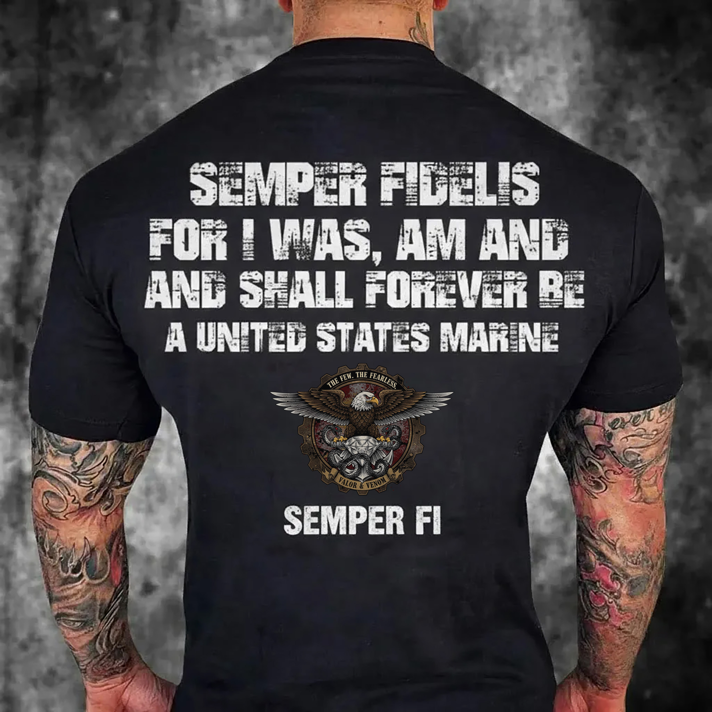 USMC Semper Fidelis T-Shirt – Once a Marine, Always a Marine