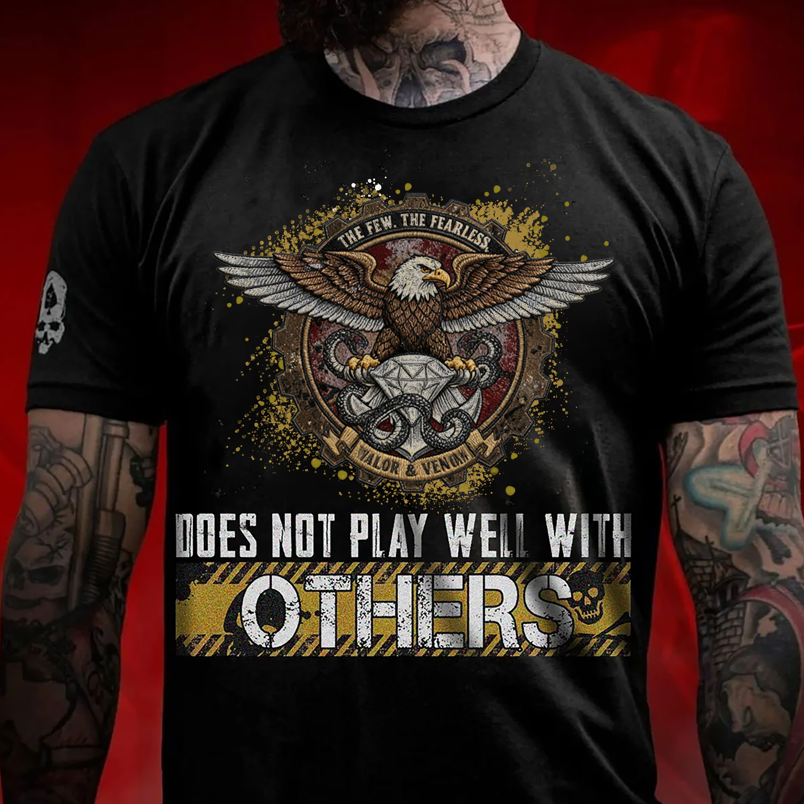 USMC “Lone Wolf” T-Shirt – Does Not Play Well With Others