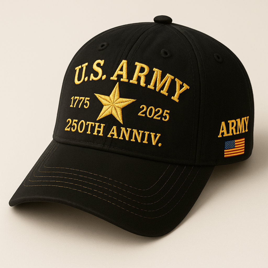U.S. Army 250th Anniversary Commemorative Cap – Black Edition