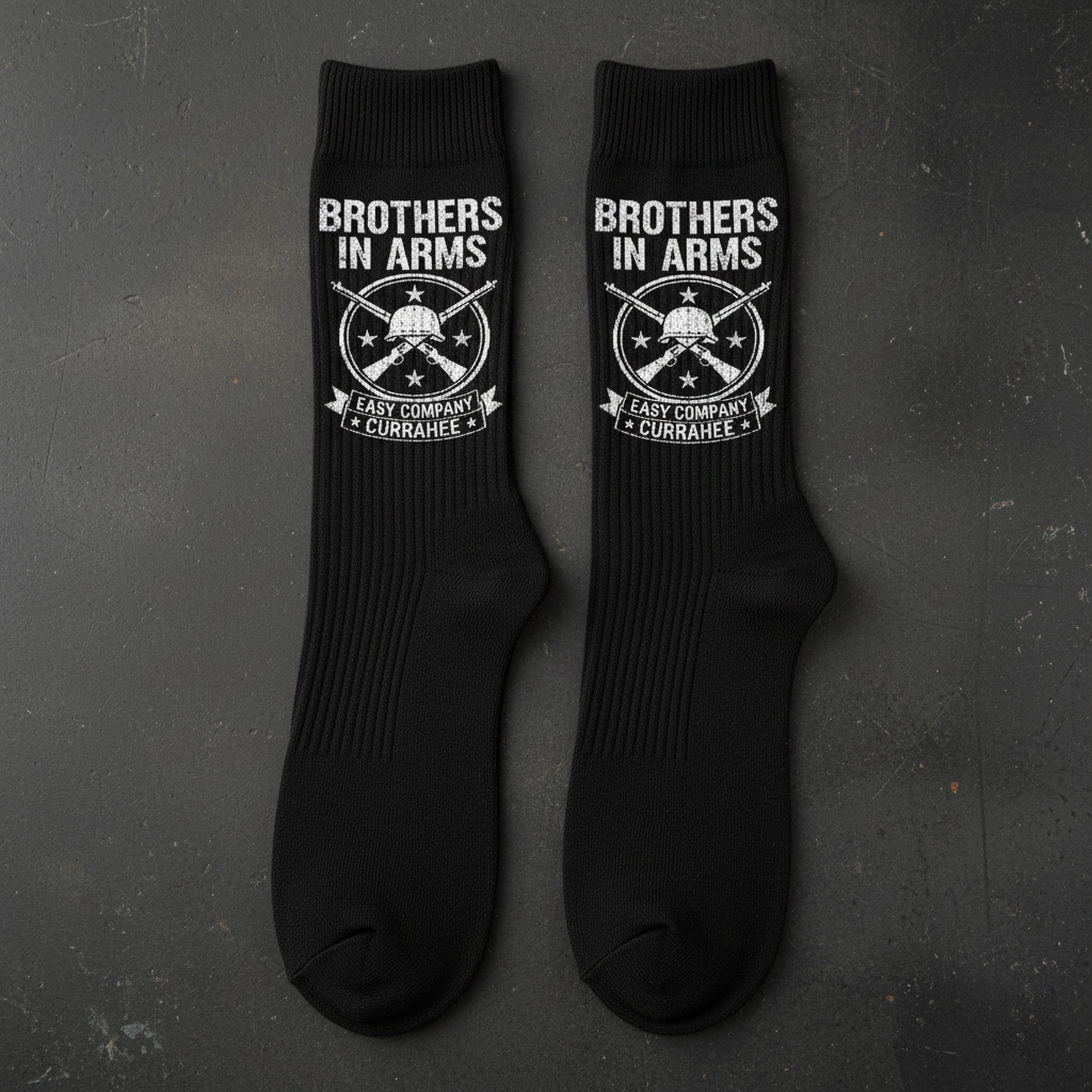 Tactical Crew Socks – Brothers In Arms Edition (Black)