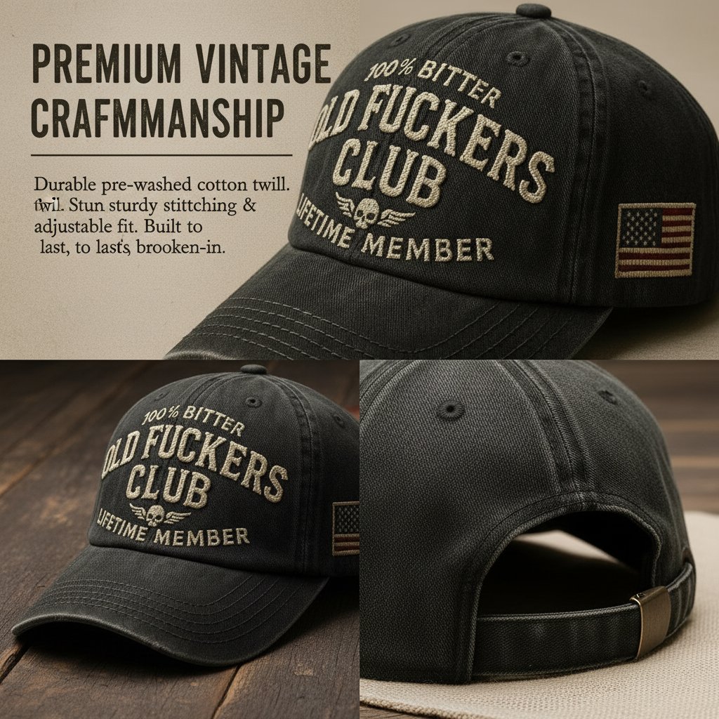 🎄Last Day Only $19.99 🧢Old Fuckers Club-Vintage Baseball Cap🎁Free Gifts